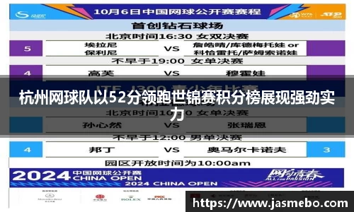 杭州网球队以52分领跑世锦赛积分榜展现强劲实力